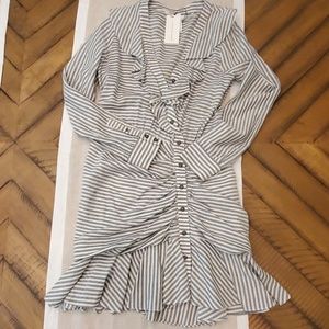 Veronica Beard Ruched Shirt Dress